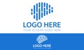 Blue Color Abstract Brain Think Idea Logo Design