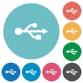 Flat USB connection icons Royalty Free Stock Photo
