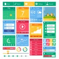 Flat user interface template Royalty Free Stock Photo