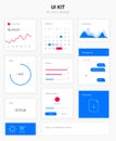 Flat user interface vector set for website development and mobile application design Royalty Free Stock Photo