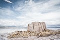 Flat uyuni salt and desert , infinite mirror and water, blue, sunset, landscape, siluettes, storms, beautiful, awesome, paradise, Royalty Free Stock Photo