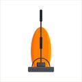 Flat vacuum cleaner icon logo isolated on white background. Electrical hoover for house cleaning. Household equipment - Royalty Free Stock Photo