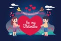 flat valentine day background design vector illustration design vector illustration