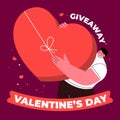 flat valentine day giveaway design vector illustration design vector illustration