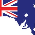 Flag map of SOUTH AUSTRALIA Royalty Free Stock Photo