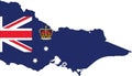 Flag map of VICTORIA, AUSTRALIA Royalty Free Stock Photo