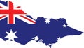 Flag map of VICTORIA, AUSTRALIA Royalty Free Stock Photo