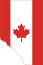 Flag map of ALBERTA, CANADA