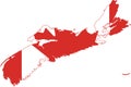 Flag map of NOVA SCOTIA, CANADA