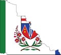 Flag map of YUKON, CANADA