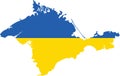 Flag map of the CRIMEA, UKRAINE