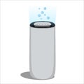 Flat vector air purifier the illustration icon. A device for cleaning and humidifying air for the home Royalty Free Stock Photo