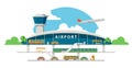 Flat Vector Airport