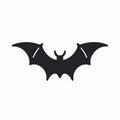 Flat Vector Bat Halloween Icon For Dark And Gritty Designs