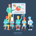 Flat vector business report, meeting and presentation