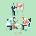 Flat vector business report and presentation