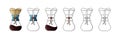 Flat vector chemex. Coffee brewing alternative method. Coffee culture. Stylish flat vector on white background