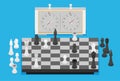 Flat vector chess set Royalty Free Stock Photo