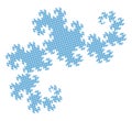 Flat Vector Computer Generated HarterâHeighway Dragon L-system Fractal