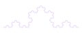 Flat Vector Computer Generated Koch Triad Curve L-system Fractal