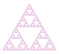 Flat Vector Computer Generated Sierpinski\'s Triangle L-system Fractal