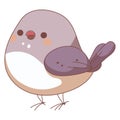 Cute little bird cartoon vector illustration Royalty Free Stock Photo