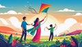 A joyful outdoor activity fostering teamwork and creativity in the open air.