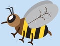 Flat Vector Stylized Honey Bee Royalty Free Stock Photo