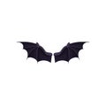 Flat vector icon of black bat wings. Accessory of carnival costume. Element for t-shirt print, mobile app or children