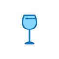 Flat vector icon drink glass, vector illustration Royalty Free Stock Photo