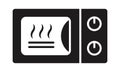 Flat vector icon home appliance microwave or countertop oven for apps or websites