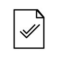 Flat vector icon include symbols such as a clipboard, paper. Checklist and document icon element for efficient office management.
