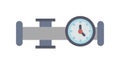 Pipeline Control Valve Icon Vector Graphic, vector design Generative AI Royalty Free Stock Photo