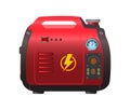 Flat vector icon of Portable Power electric generator Station. Camping Generator sign.