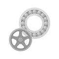 Flat vector icon of vehicle wheel ball bearings. Part of automobile. Car repair and maintenance theme Royalty Free Stock Photo