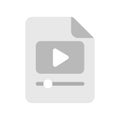 Video File Icon Gray Flat Vector Illustration Royalty Free Stock Photo