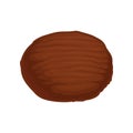 Flat vector icon of whole brown coconut. Natural and tasty tropical food. Element for product packaging, poster or Royalty Free Stock Photo