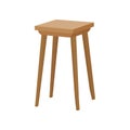 Flat vector icon of wooden chair. Classic kitchen stool with square seat. Home furniture. Element of interior Royalty Free Stock Photo