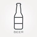 Flat vector icons with beer