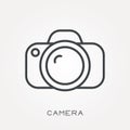 Flat vector icons with camera Royalty Free Stock Photo