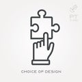Flat vector icons with choice of design Royalty Free Stock Photo