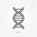 Flat vector icons with DNA