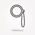 Flat vector icons with monocle