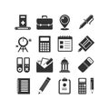 Flat vector icons of office and business elements for website and app design Royalty Free Stock Photo