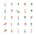 Flat Vector Icons Pack Of People Royalty Free Stock Photo