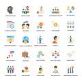 Flat Vector Icons Pack Of Success and Opportunities Royalty Free Stock Photo