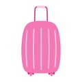 flat vector illustration with cartoon suitcase isolated Royalty Free Stock Photo
