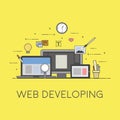 Web and mobile developing. Process of developing