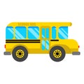 one yellow school bus on isolated background Royalty Free Stock Photo