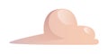 Flat vector illustration of a minimalistic cloud design with soft gradient colors creating a serene and calm atmosphere Royalty Free Stock Photo